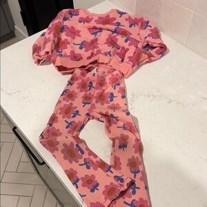 Floral Kids Matching Set - Pink and Blue